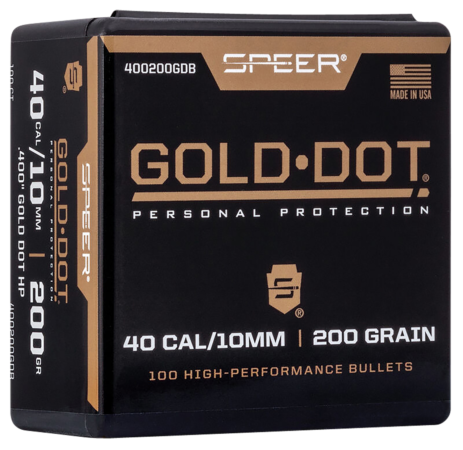 Speer 400200DGB Gold Dot 10mm Auto 200gr Hollow Point 100/Box