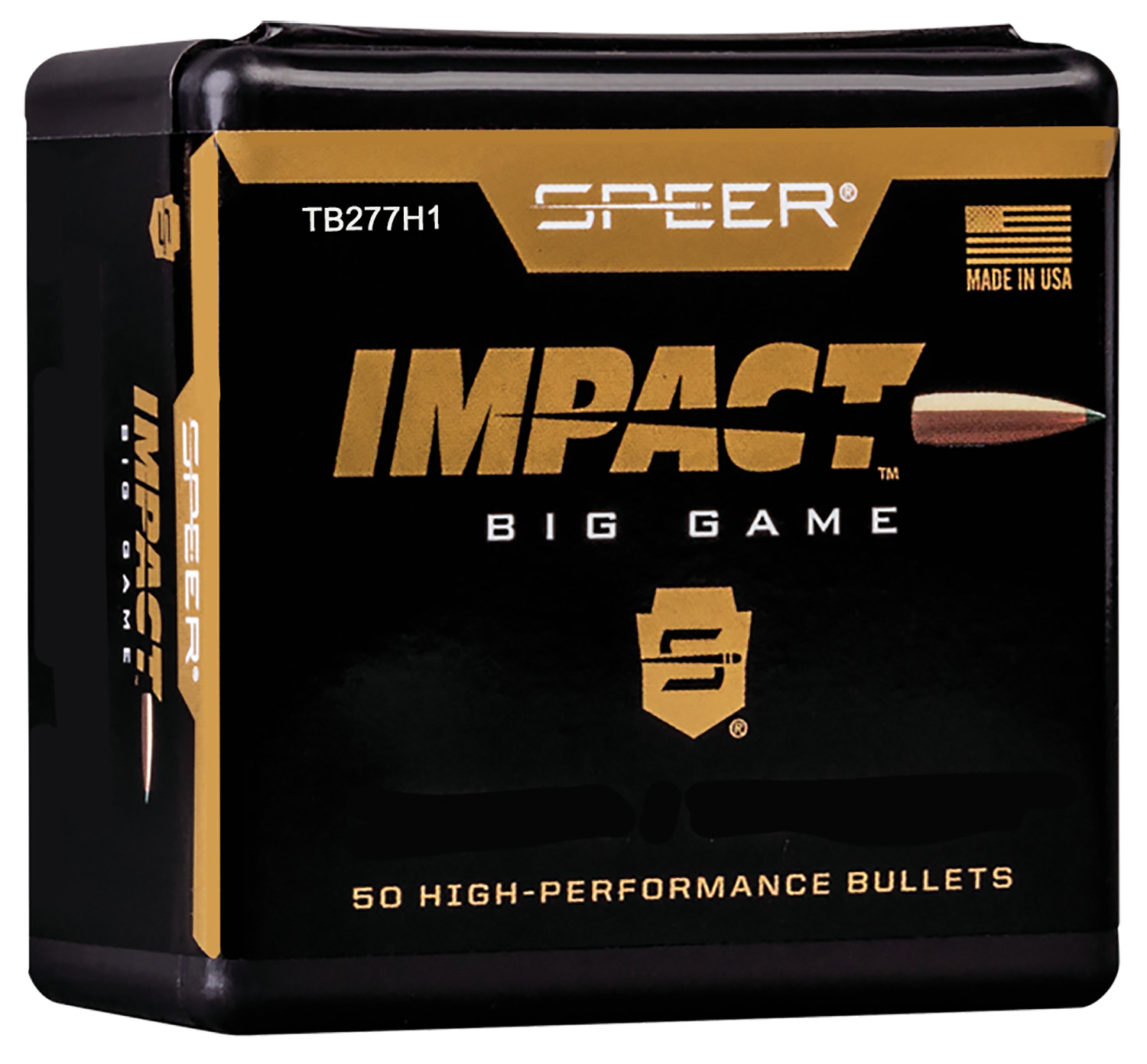 Speer TB277H1 Impact 277Cal 150gr Tipped Plated Bullets 50/Box