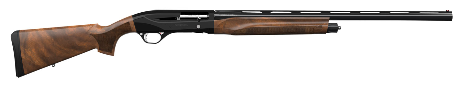 Retay USA GORPLBLK26 Gordion Upland Inertia Plus 12 Gauge with 26 Deep Bore Drilled Barrel, 3 Chamber, 4+1 Capacity, Polished Jet Black Metal Finish & Turkish Walnut Stock Right Hand (Full Size)