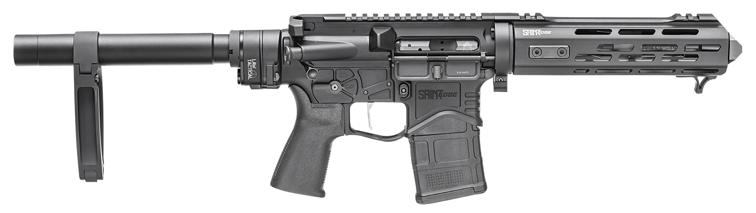 Springfield Armory STEQ975556BX Saint Edge 5.56x45mm NATO 7.50" 20+1 Black Hard Coat Anodized Gearhead Works Tailhook Mod2 Brace Stock