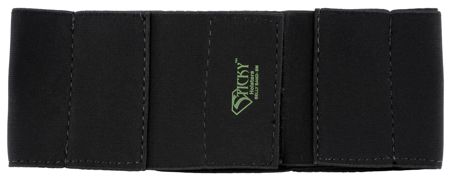 Sticky Holsters BBSM Belly Band 24-34" with 4 Pockets, Black - Sticky Holsters - BLACK