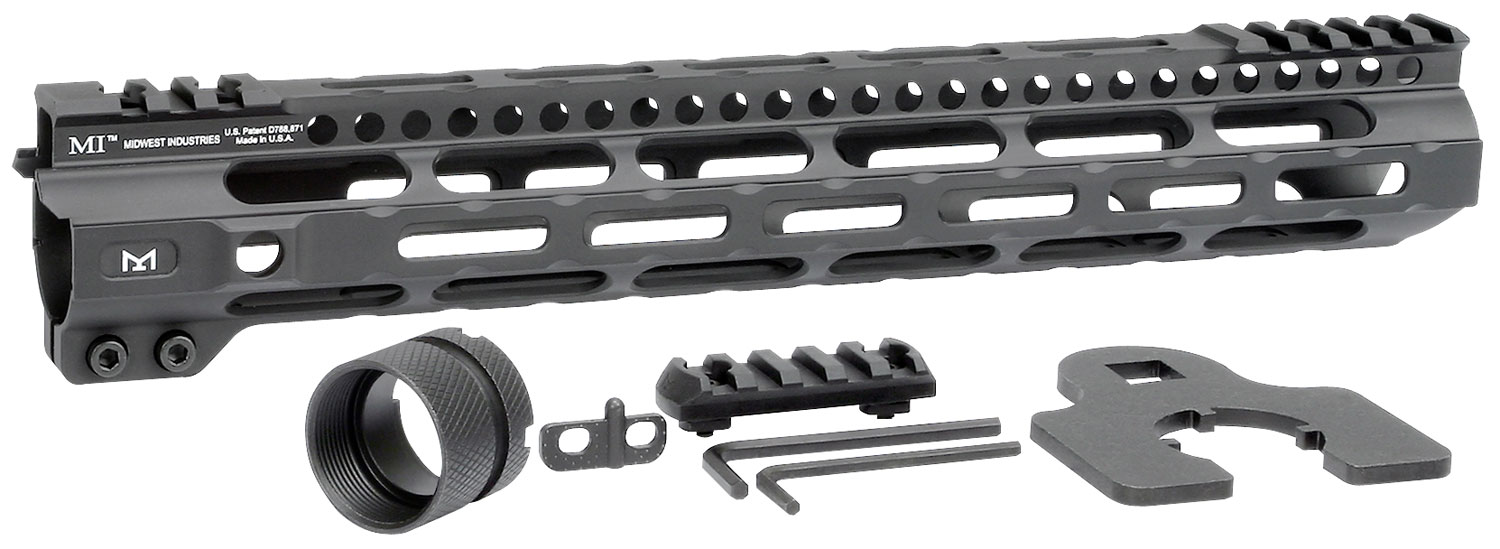 Midwest Industries MIULW12625 AR-15 12.625" M-LOK Handguard Black Aluminum