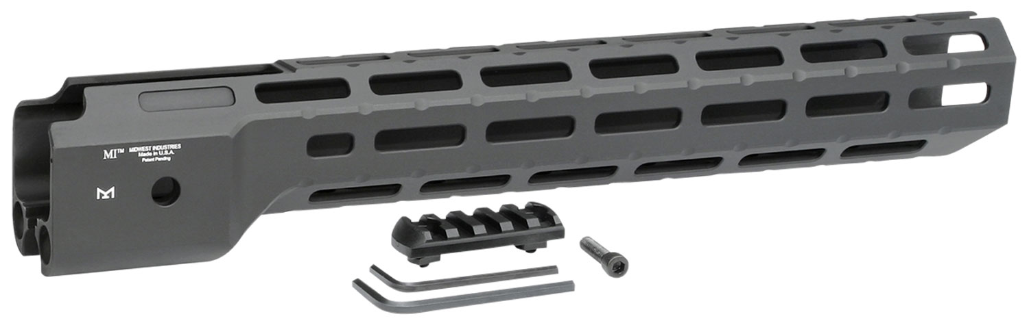Midwest Industries MICRPC9X Combat  Ruger PC9 M-Lok Handguard Black Hardcoat Anodized 6061-T6 Aluminum 14