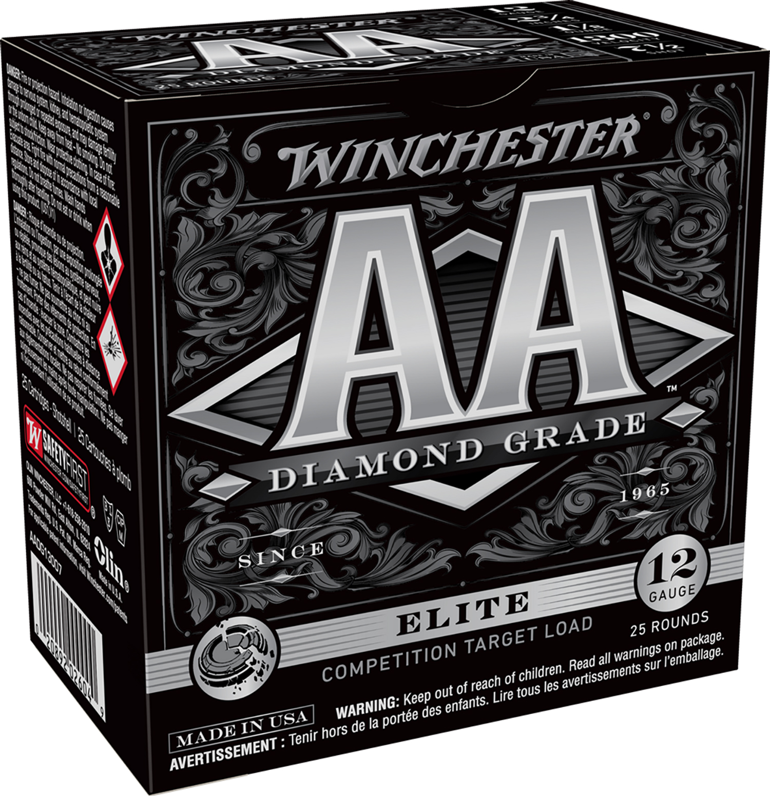 Winchester Ammo AADG13007 AA Diamond Grade 12Gauge 2.75" 1 1/8oz 7.5Shot 25 Per Box/10 Case