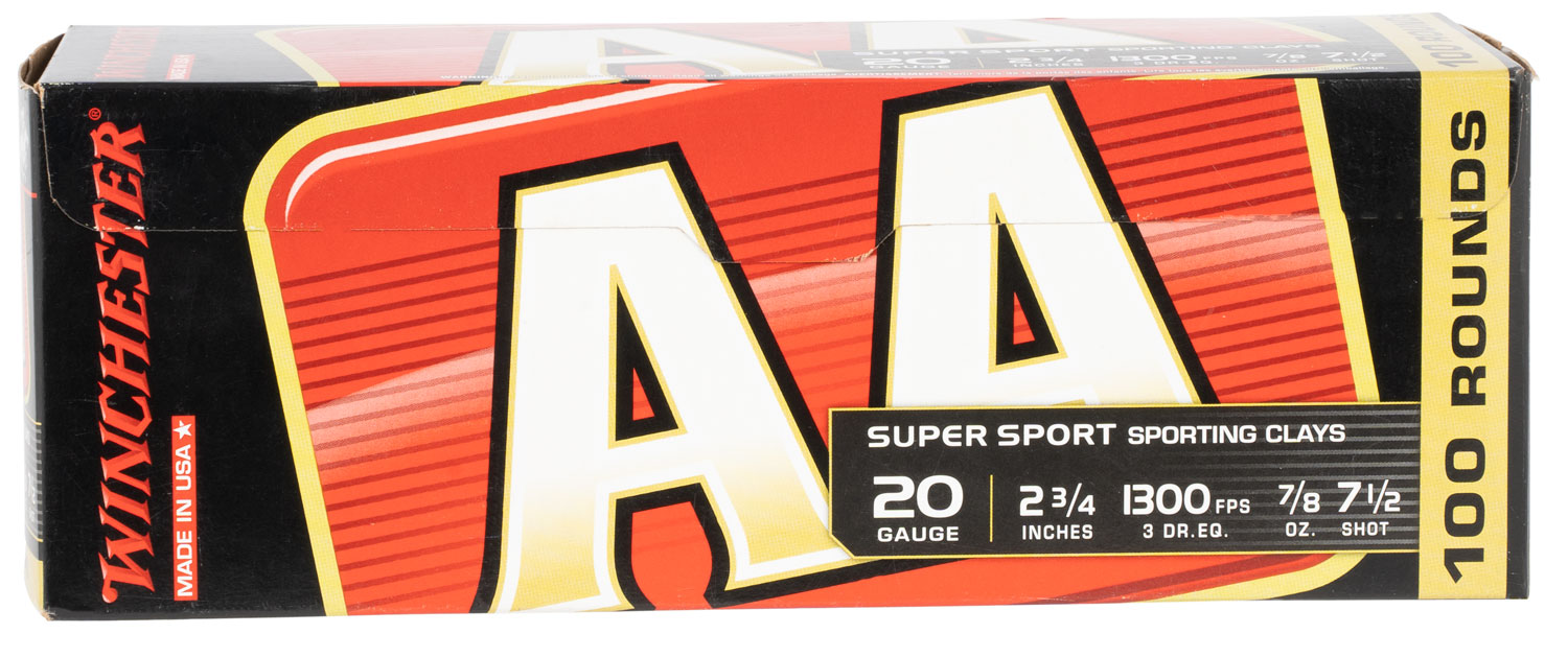 Winchester Ammo AASC207VP AA Sporting Clay 20Gauge 2.75" 7/8oz 7.5Shot