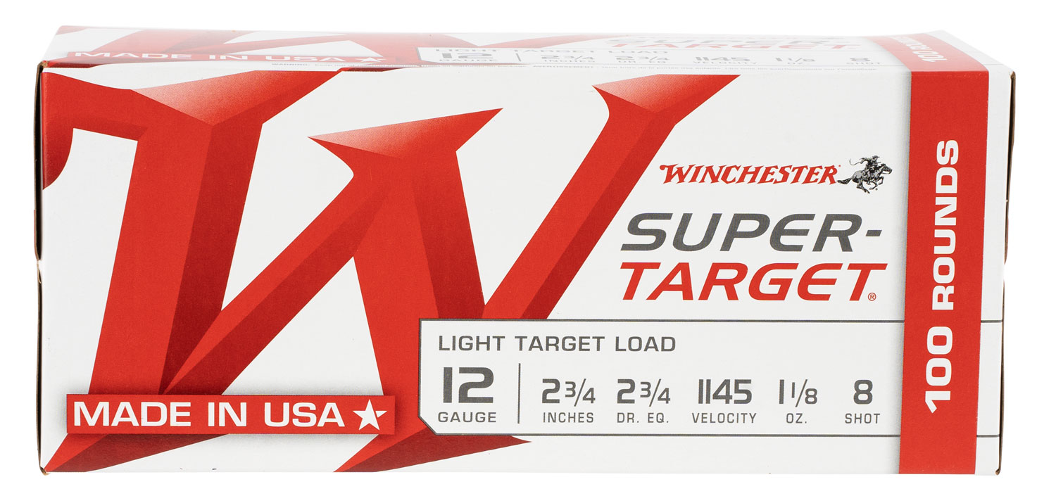 Winchester Trgt128Vp 12 Gauge 2.75 in 1 18 oz 8 Shot 100 Rounds