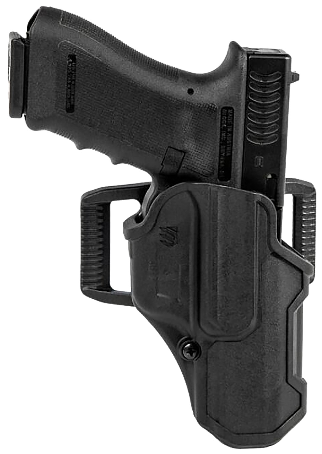 Blackhawk 410703BKR T-Series L2C Right-Hand Holster - Thumb-Activated Retention, Durable Black Polymer, OWB Carry
