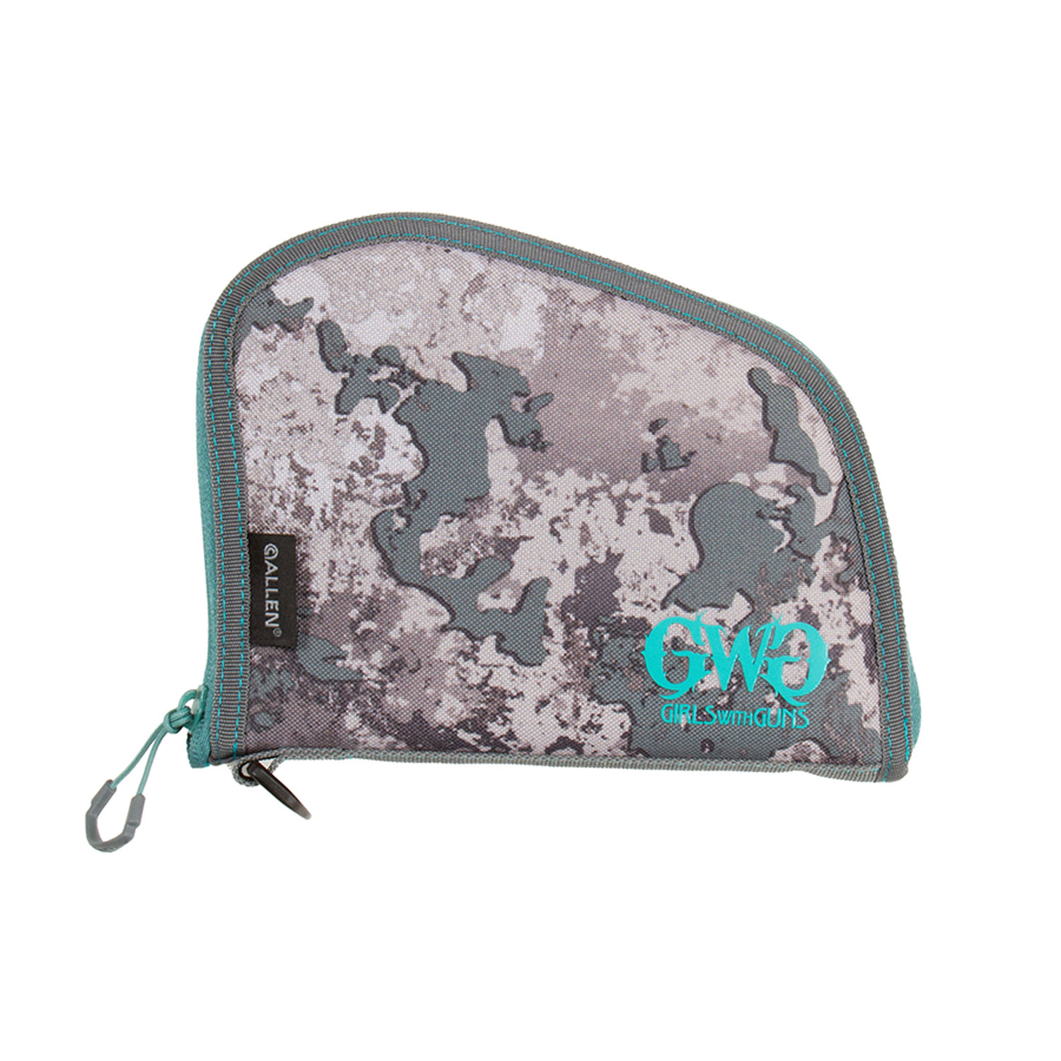 Girls With Guns 918 In The Shade Handgun Case 8" Gray-Teal-Shade Camo L...