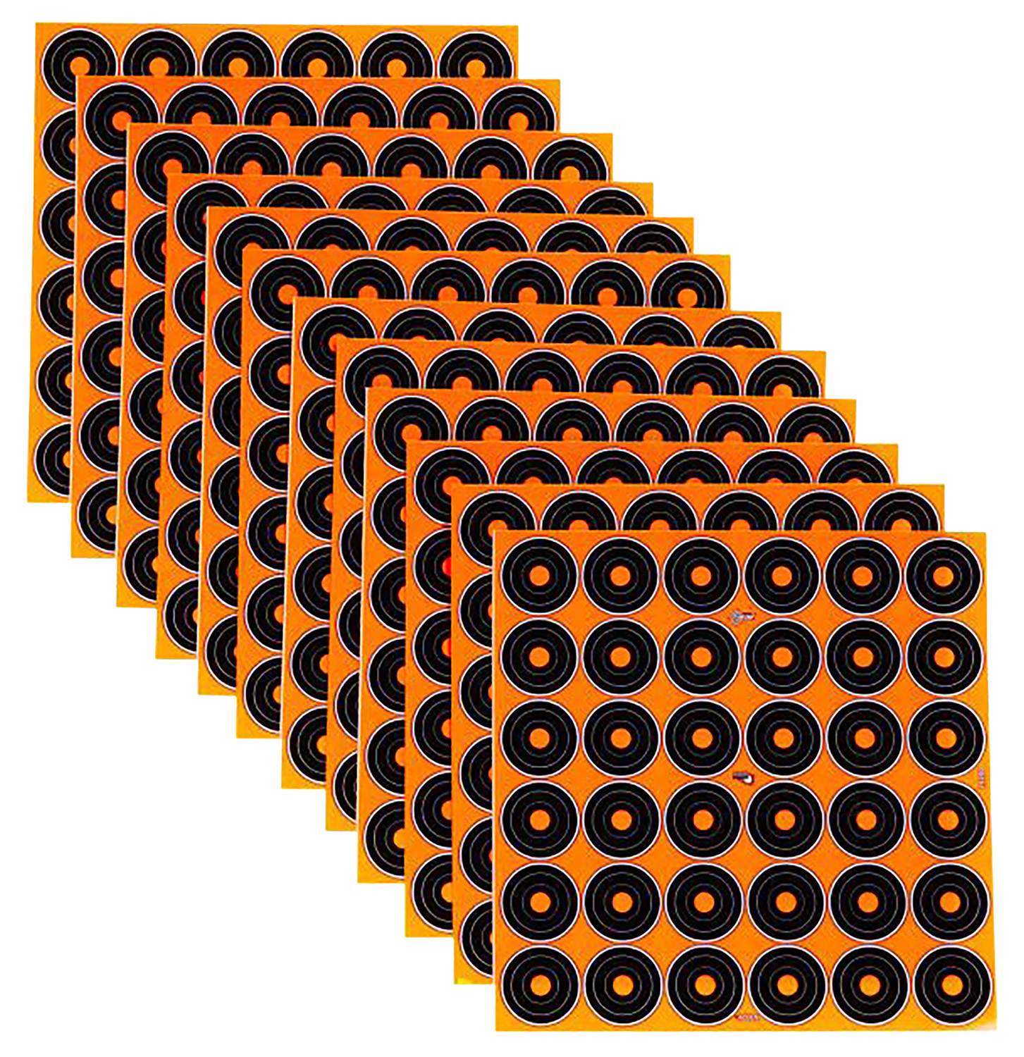 EZ-Aim 15250 Splash Reactive  Self-Adhesive Paper Black/Orange 1 Bullseye 12 Pack