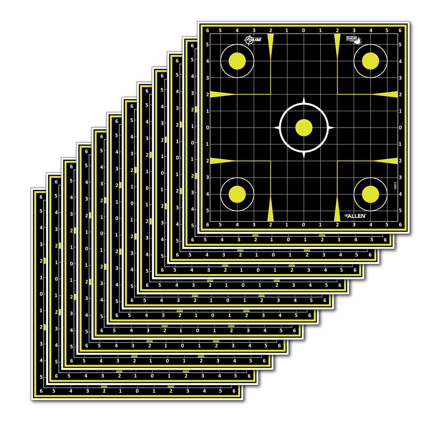 EZ-Aim 15211 Splash Reactive  Sight - In - Grid Non-Adhesive 12 Pack