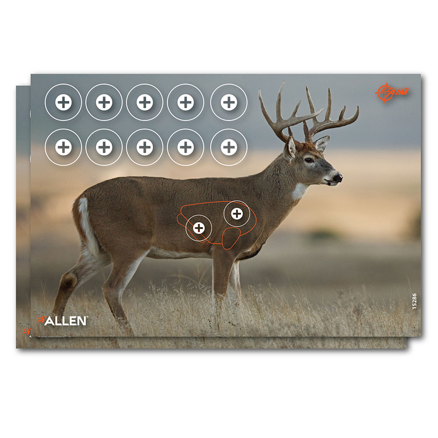 EZ-Aim 15286 Whitetail  Deer Paper Hanging 23 x 35 Multi-Color Includes Pasters 2 Per Pkg