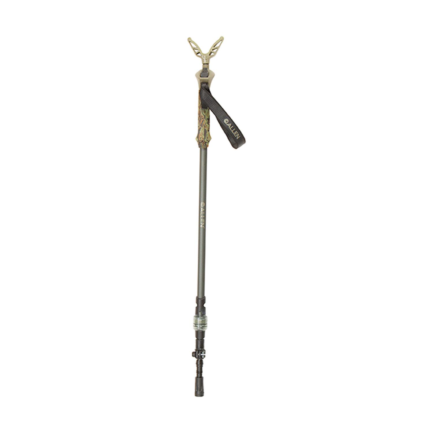 Allen 21447 Axial EZ-Stik Shooting Stick Monopod made of Matte Beetle Green Aluminum with Rubber Foot, Push Button Auto Slide Action, Post Attachment System & 29-61 Vertical Adjustment