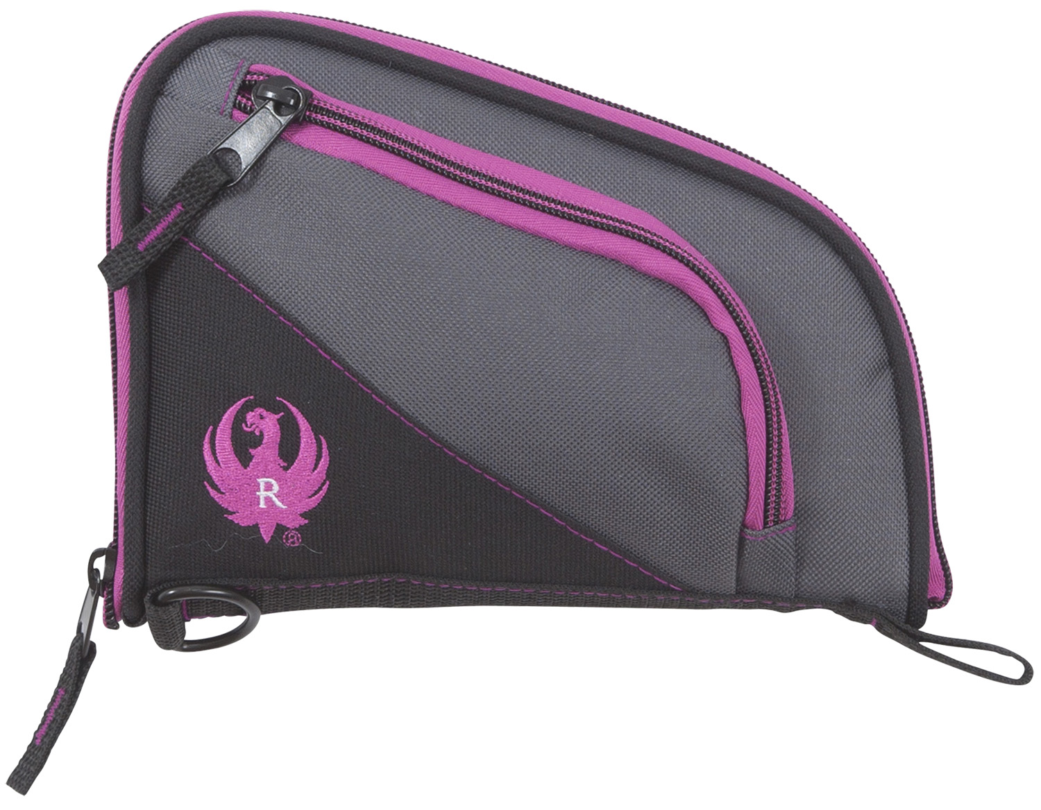 Ruger 27409 Tucson Women's Handgun Case Black/Gray Orchid Accents Lockable Zippers 8