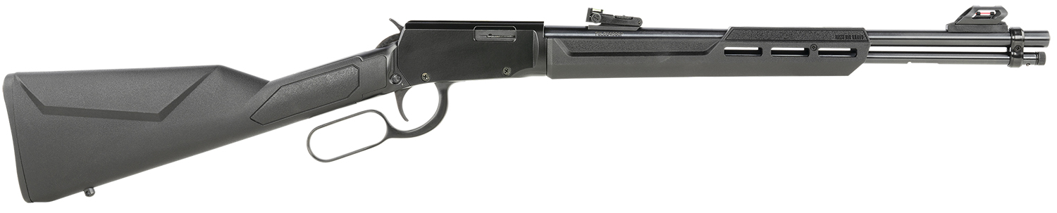 Rossi RL22181SY Rio Bravo  Lever Action 22 LR Caliber with 15+1 Capacity, 18 Round Barrel, Polished Black Metal Finish & Black Synthetic Stock Right Hand (Full Size)