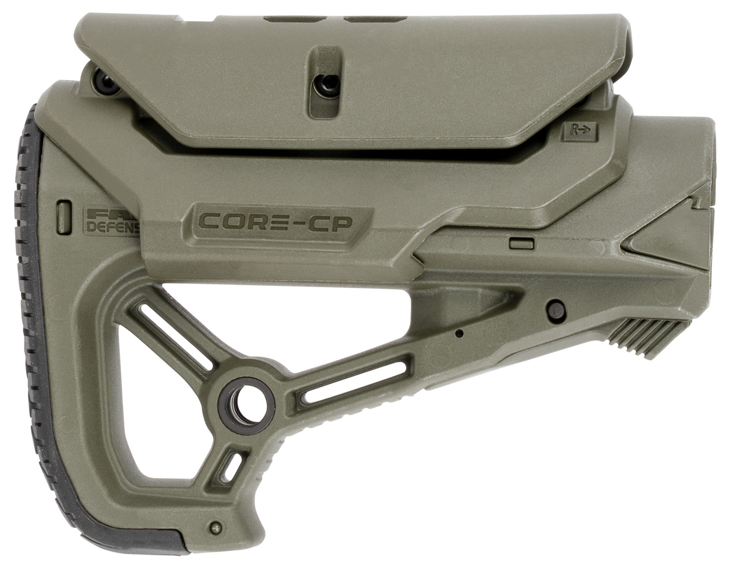 FAB Defense FXGLCORECPG GL-Core CP Buttstock AR-15/M4 OD Green Polymer