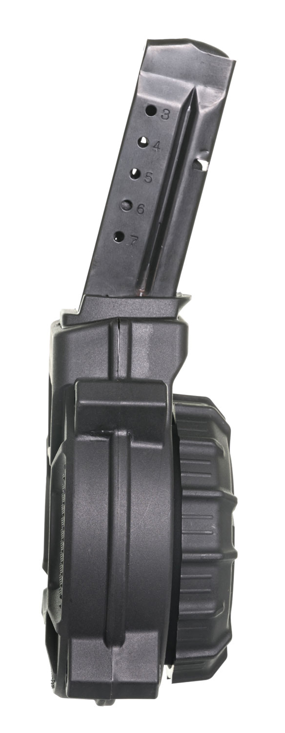 ProMag Drum Magazine 9MM 50 Rounds Fits S&W Shield Polymer Black DRMA15