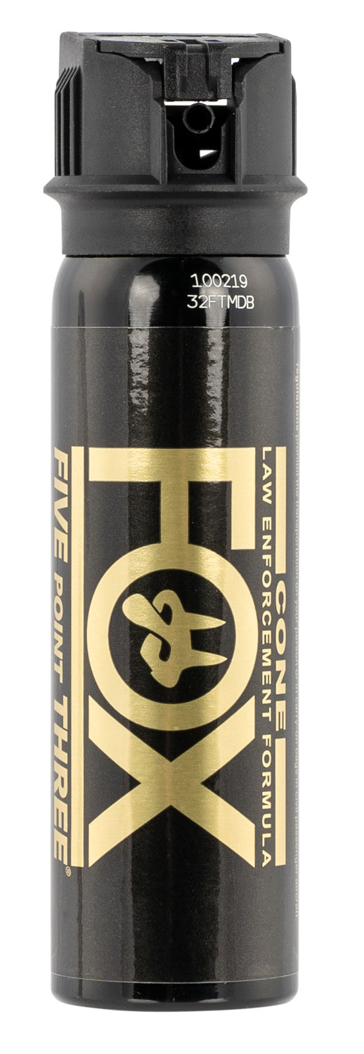 Fox Labs 32FTMDB Pepper Spray 3 oz Black Cone Fog 5.3M SHU
