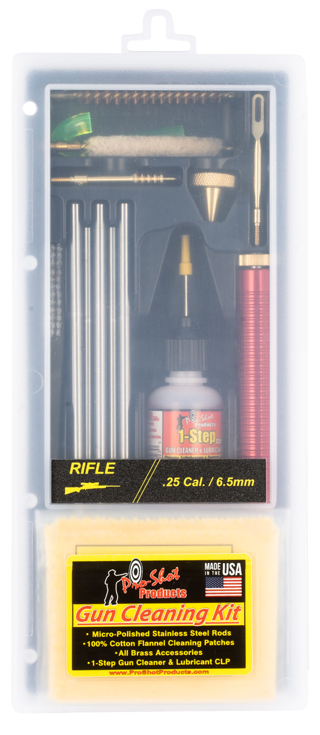 PRO-SHOT PRODUCTS 25 Cal/6.5mm Classic Rifle Box Cleaning Kit (R25/6.5KIT) - Pro-Shot Products - .25