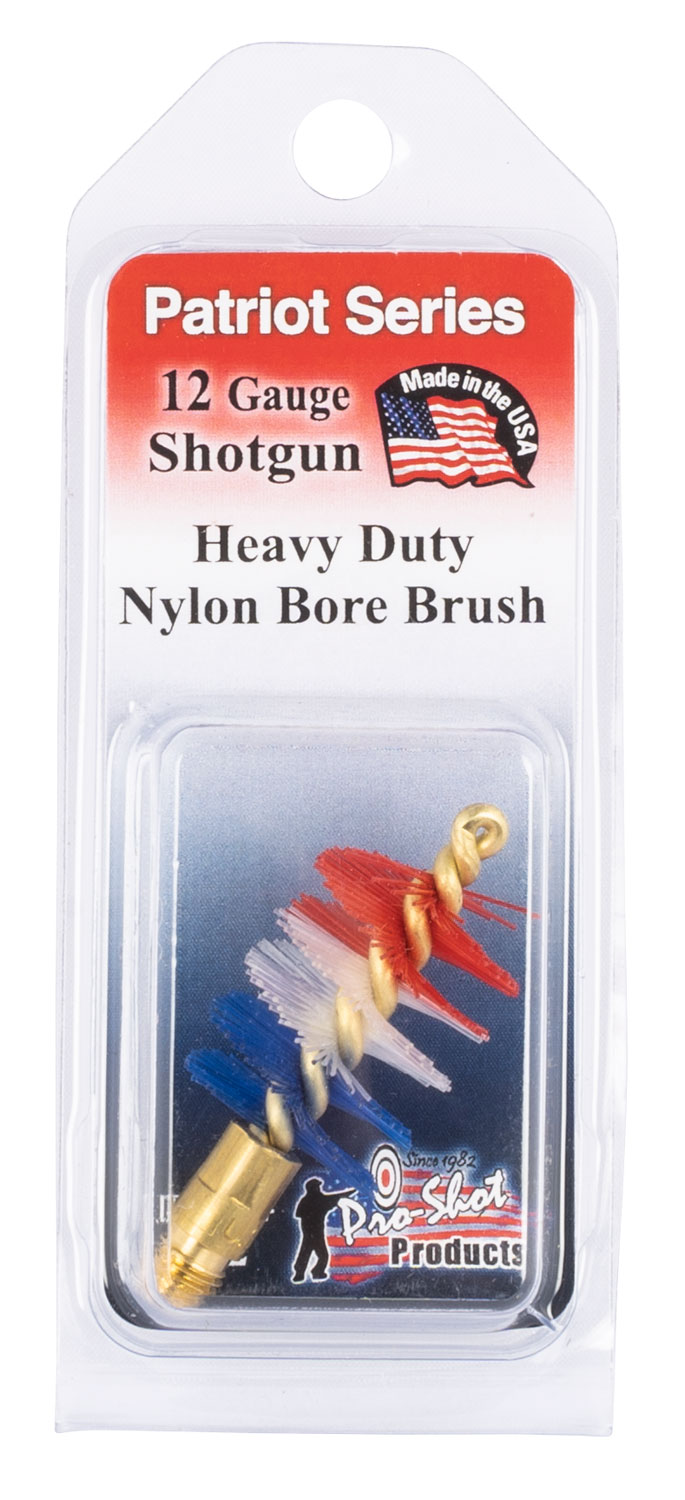Pro-Shot PS12 Patriot 12 Gauge Shotgun Bore Brush - Nylon Bristles & Brass Core - Pro-Shot Products - 12 Gauge