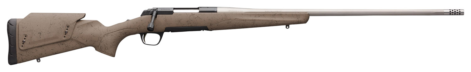 Browning X-Bolt Western Hunter 300 PRC 26" MB Matte Blued Spider Webbed FDE Cerakote Hard Core Fiber-Fusion