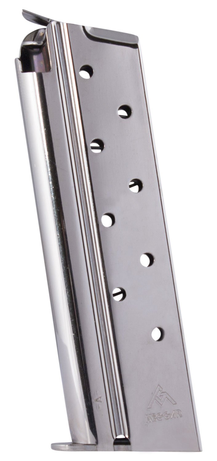 Mec-Gar MGCGGOV38N Standard Nickel Detachable 9Rd 38 Super For 1911 Government