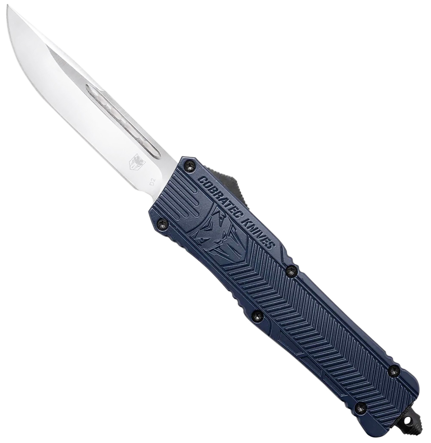 CobraTec LNYCCTK1LDNS CTK-1 Large 3.75" OTF D2 Blade NYPD Blue Handle