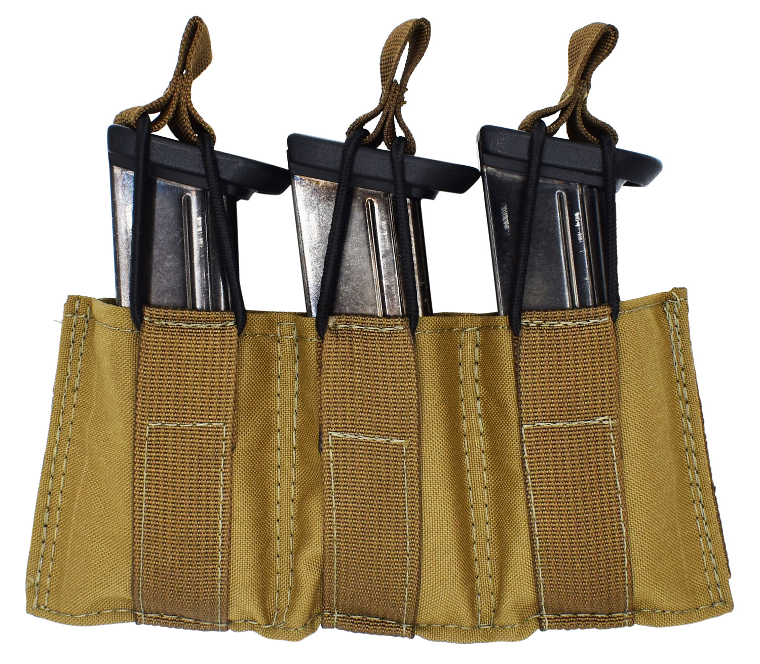 Tacshield T3608CY Triple Speed Load Pistol Molle Pouch Coyote