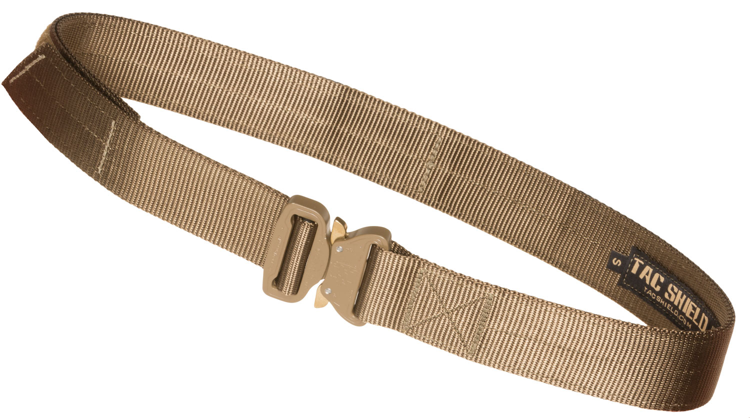 Tacshield T30SMCY Tactical Gun Belt 30"-34" Webbing 1.50" Wide Coyote-img-0