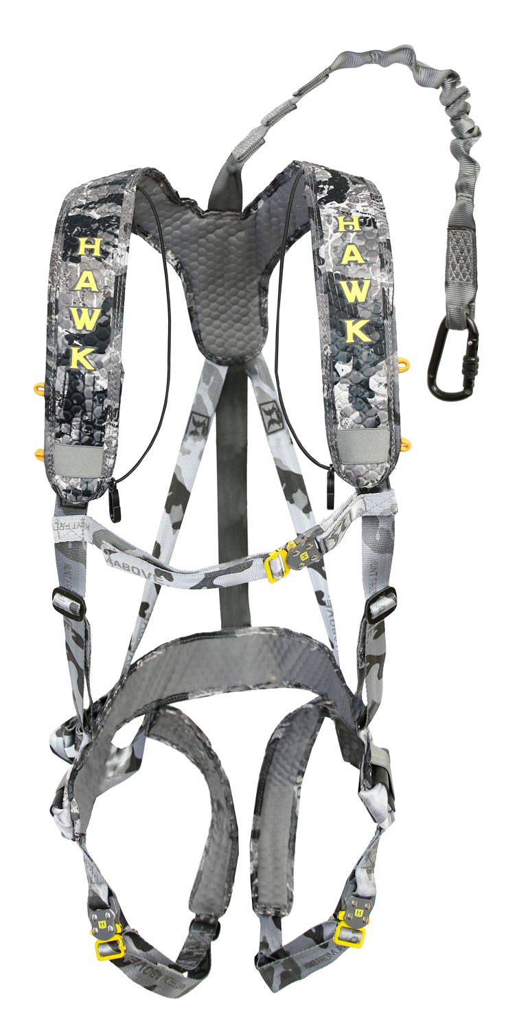 Hawk HWKHH200 Elevate Lite Chaos Black Safety Harness, Padded Nylon