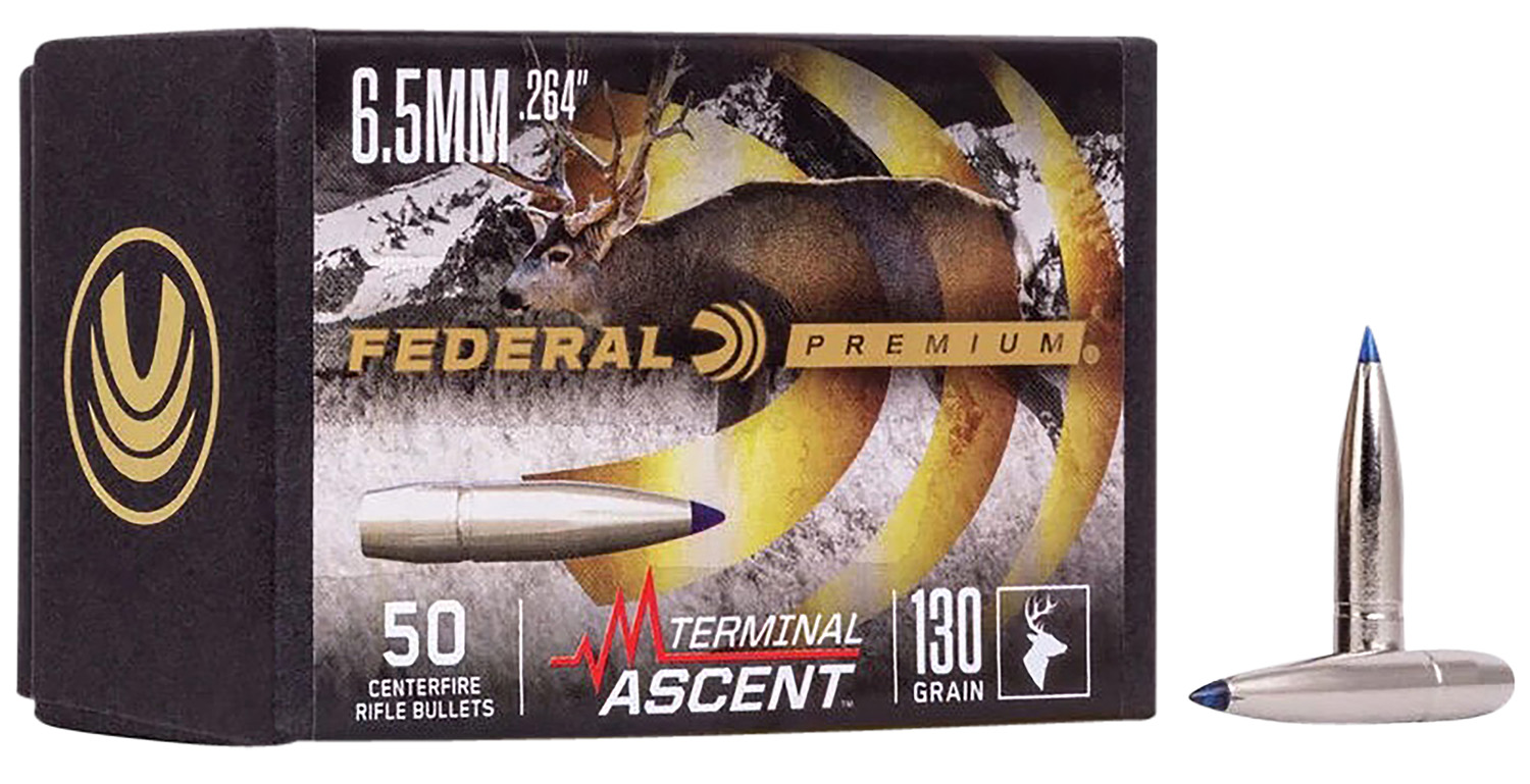 Federal PB264TA1 Premium Terminal Ascent Component 6.5mm 130gr 50 Per... - Federal Premium Ammunition - .264
