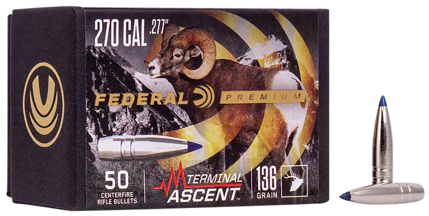 Federal pb277ta1 premium terminal ascent 277 136gr bullets 50 box