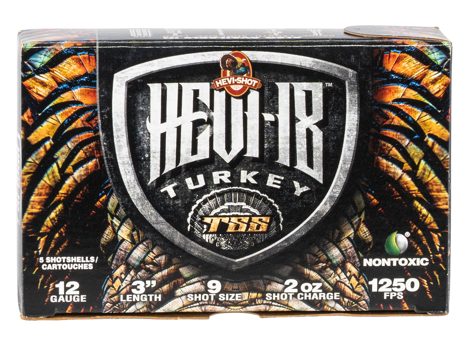 12 Ga Turkey-9 2 oz 3" 5 Rds Hevi-Shot-Environ Metal Shotgun Ammo - HEVI Shot - 12GA