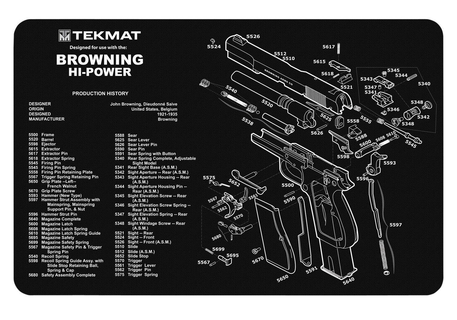 TekMat TEKR17BROWNINGHP Browning High Power Cleaning Mat Browning...-img-0