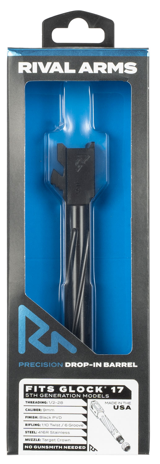 Rival Arms RA20G104A 9mm 4.49" Black PVD Barrel for Glock 17 Gen5