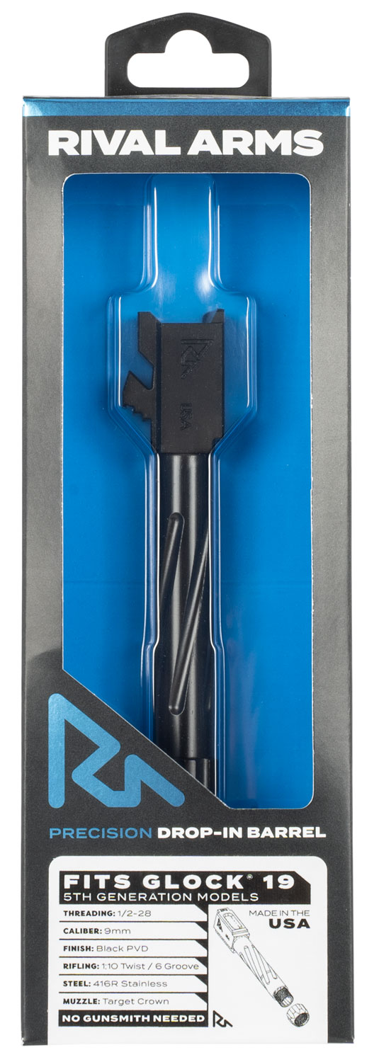 Rival Arms RA20G204A Precision V1 9mm Barrel 4.02" Black PVD Glock 19 Gen5 - Rival Arms - 4.02"