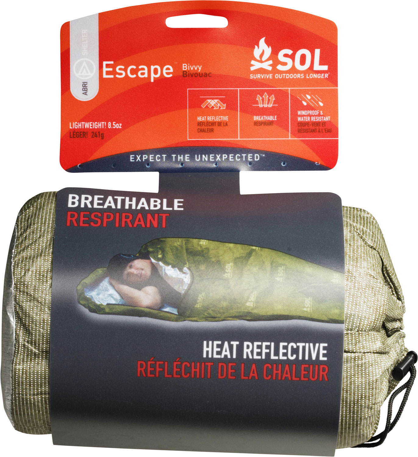 AMK Escape Bivvy OD Green Waterproof 84"x31" 8.5oz 1-Person Tent
