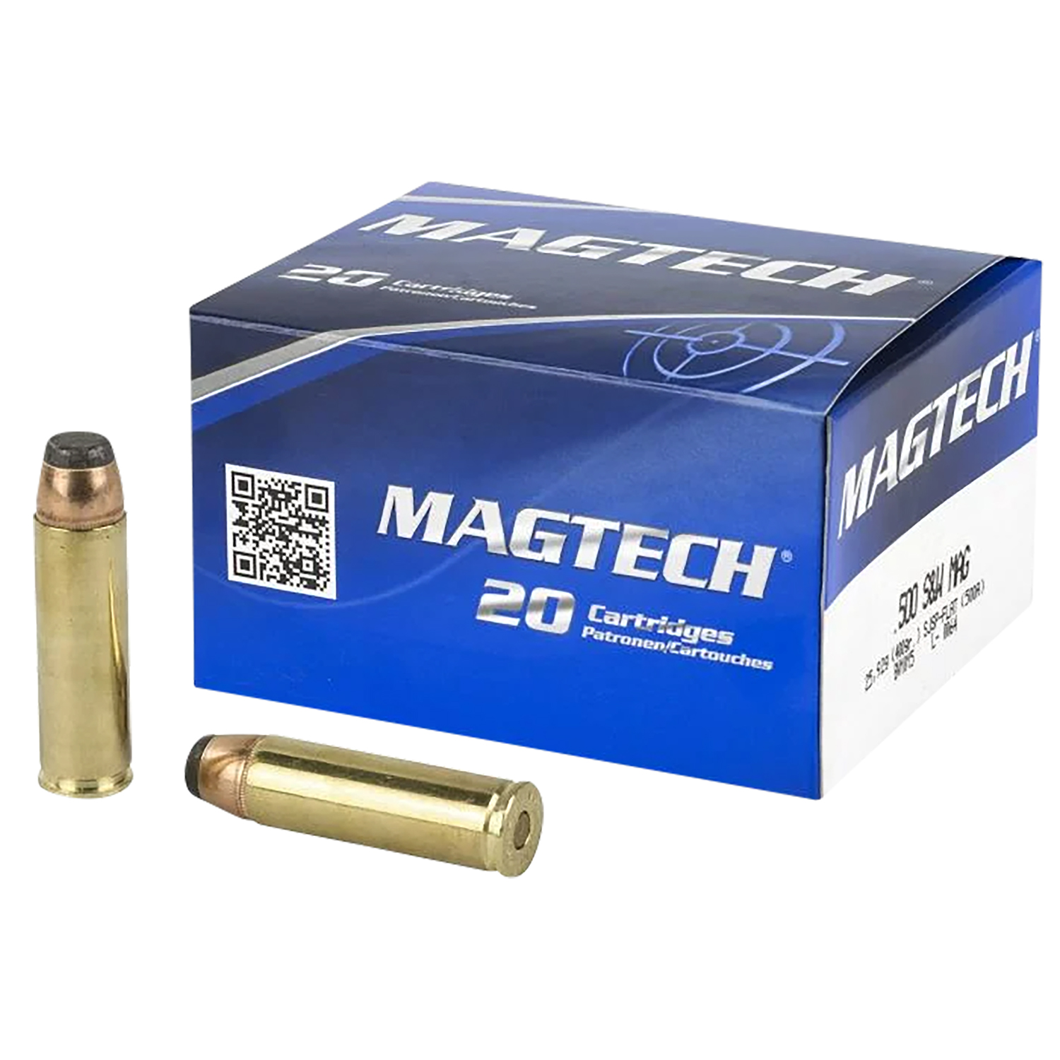 Magtech 500A Sport Shooting Range/Training Semi-Jacketed Soft Point Flat 400 Grain .500 S&W Mag 1624 Fps tech 500A Sport Shooting Range/Training Semi-Jacketed Soft Point Flat 400 Grain .500 S&W Mag 1624 Fps Ammo