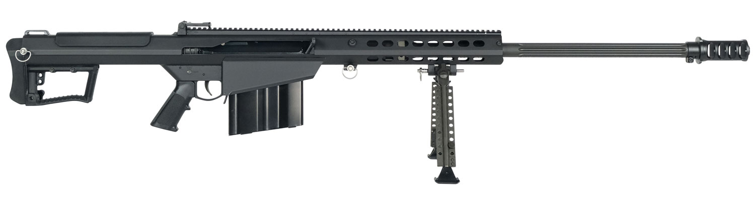 Barrett 18059 M107A1  50 BMG 29 10+1 Black Cerakote Black Fixed w/Sorbothane Recoil Pad Stock Black Polymer Grip