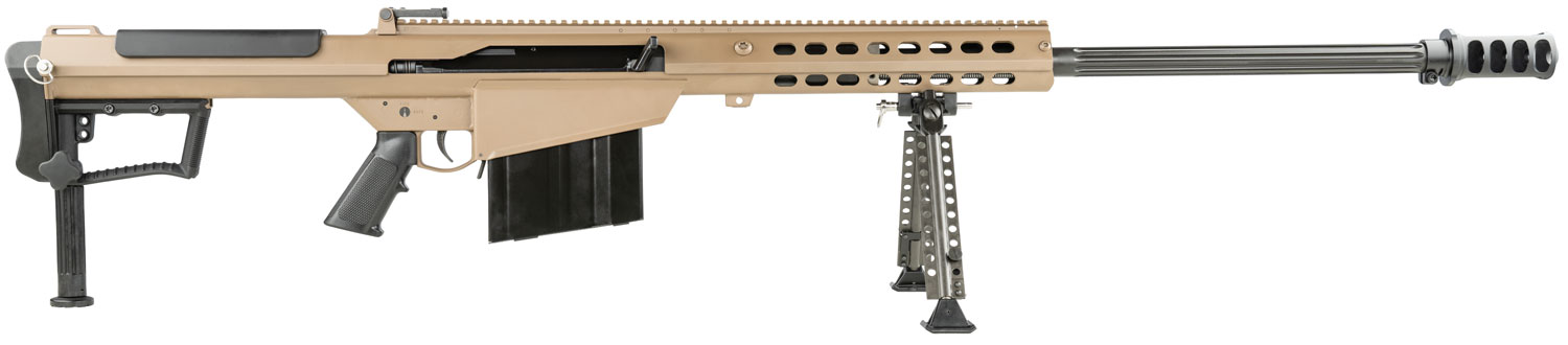 Barrett 18065 M107A1  50 BMG 29" 10+1 Flat Dark Earth Cerakote Flat Dark Earth Fixed with Sorbothane Recoil Pad Stock Black Polymer Grip