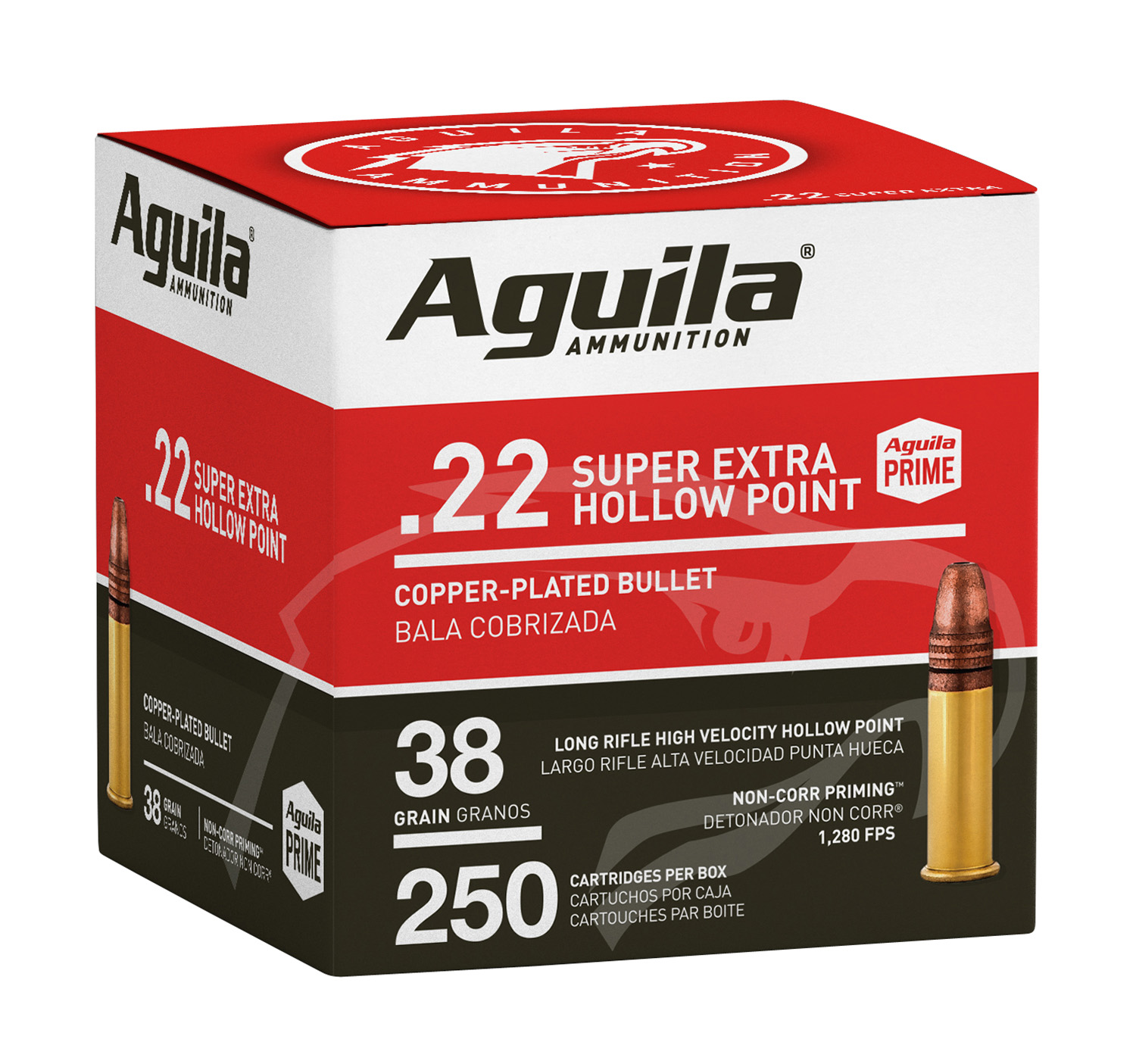 22 Long Rifle 38 Grain Hollow Point 250 Rounds Aguila Ammunition 22 Long Rifle