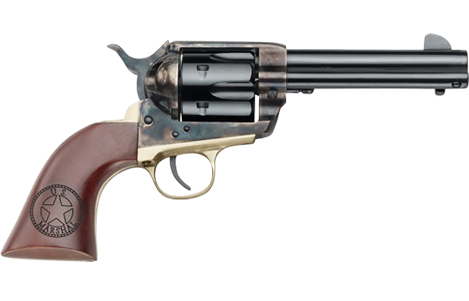 Pietta HF45USM434/COMB 1873 GWII U.S. Marshal 45 Colt 4.75" Blued Revolver - PIETTA - SAO