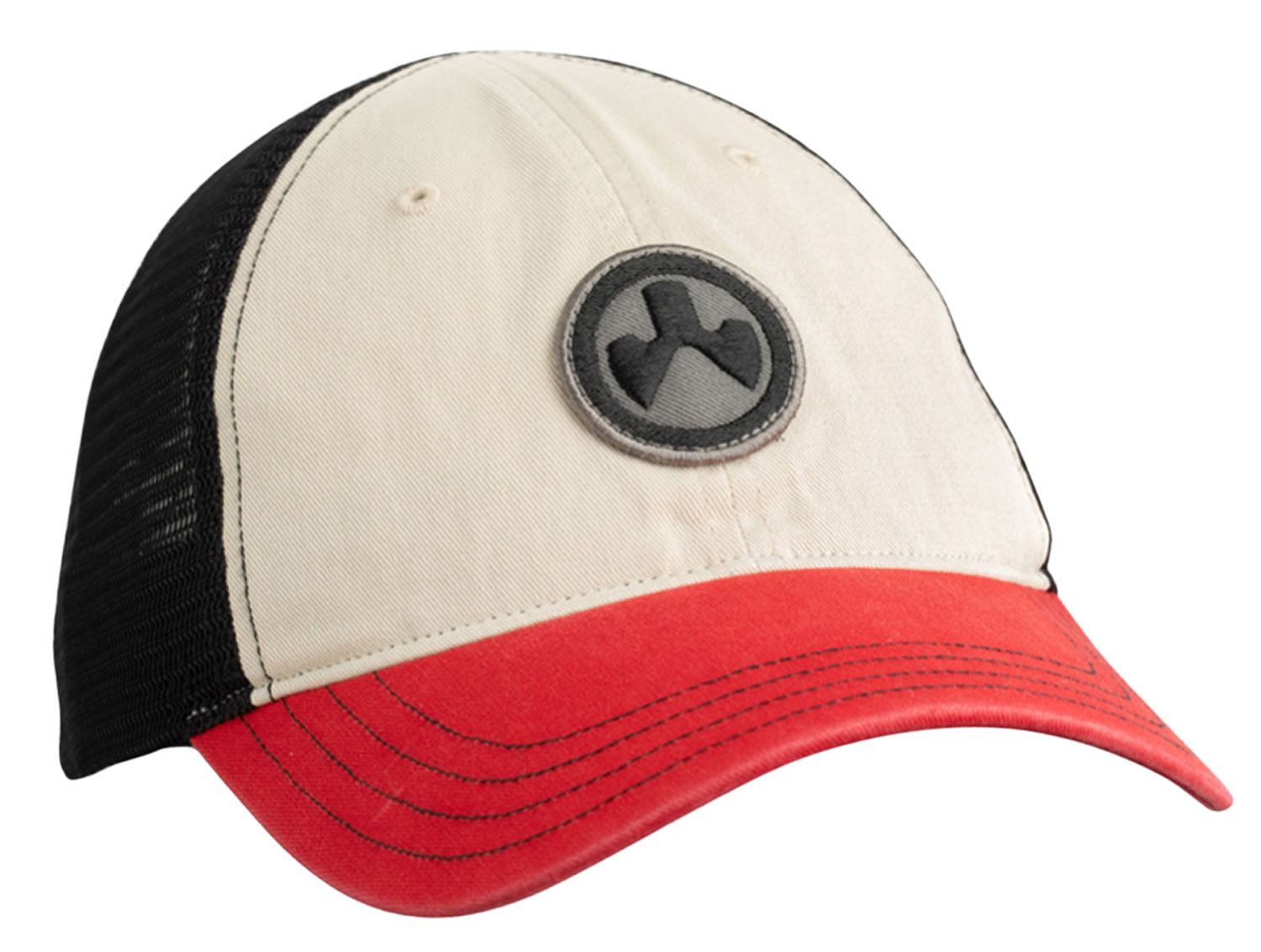MAGPUL MAG1105-110 WASHED TRUCKER HAT  STN/BLK/RED