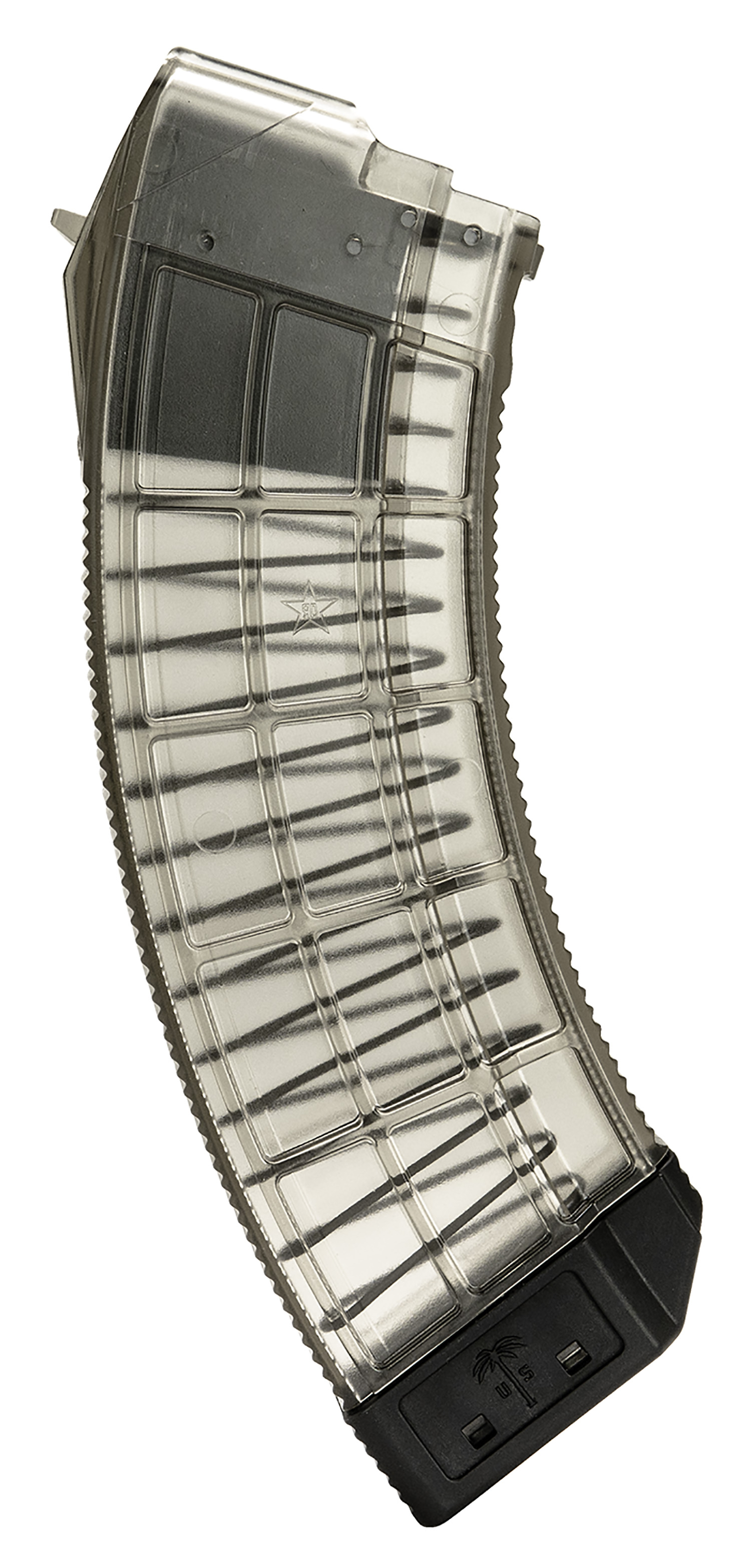 US Palm MA1120A Standard  30rd 7.62x39mm Fits AK-47 Clear w/ Black Floor Plate