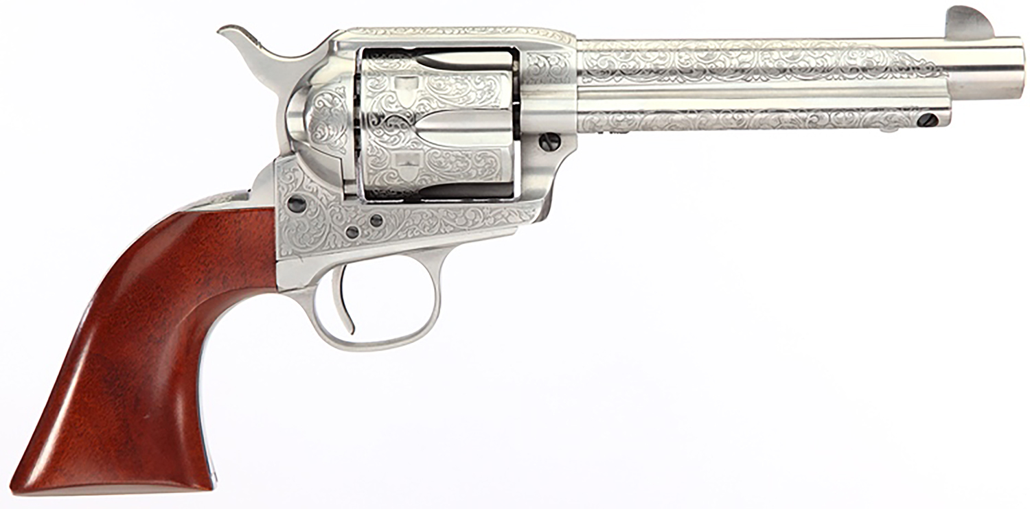 Taylors & Company 550927DE 1873 Cattleman 45 Colt 5.5" White Engraved