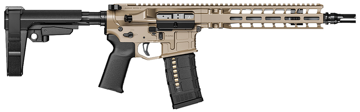 RADIAN Model 1 Pistol 223 Wylde 10.50" 30+1 FDE Cerakote Black Magpul SBA3 Brace