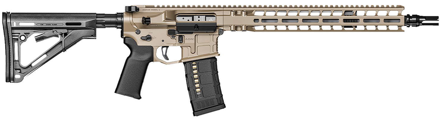 Radian Weapons R0535 Model 1 Carbine 223 Wylde 30+1 14.50 Pinned & Welded Barrel, FDE Billet Rec/M-Lok Handgaurd, Magpul Grip & CTR Stock, Dead Air Keymo Flash Hider, Ambi Controls, Vertex Trigger Radian Weapons R0535 Model 1 Carbine 223 Wylde 30+1 14.50 Pinned & Welded Barrel, FDE Billet Rec/M-Lok Handgaurd, Magpul Grip & CTR Stock, Dead Air Keymo Flash Hider, Ambi Controls, Vertex Trigger