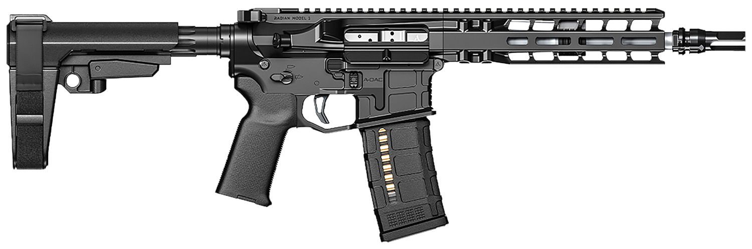 Radian Weapons R0052 Model 1 Pistol 300 Blackout 30+1 9, Black, Billet Rec, M-Lok Handguard, Smooth Buffer Tube (No Brace), Magpul Grip, Ambi Controls, Dead Air QD Flash Hider, Adj. Trigger
