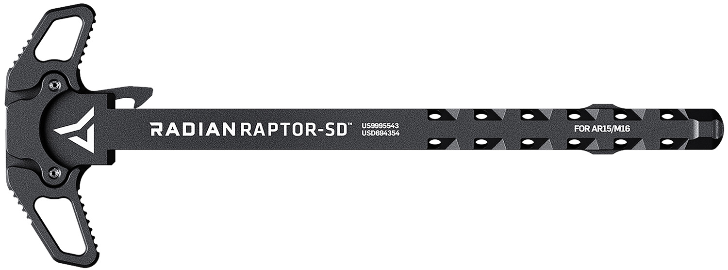 Radian Weapons R0006 Raptor SD Ambi Charging Handle, Black, Gas Ported Shaft, Fits Mil-Spec AR-15/M16 Platform