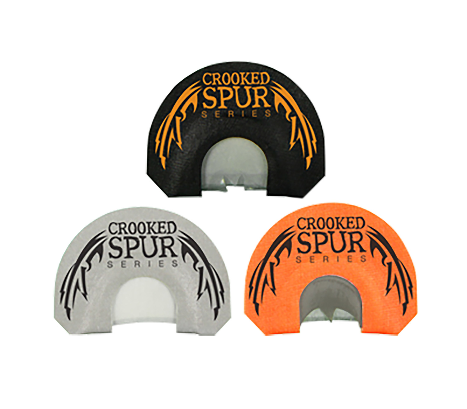 Foxpro CSMCOMBO Crooked Spur Combo Pack Diaphragm Call Double/3.5 Reed Turkey Sounds Attracts Turkeys Black/Orange/White 3 Piece