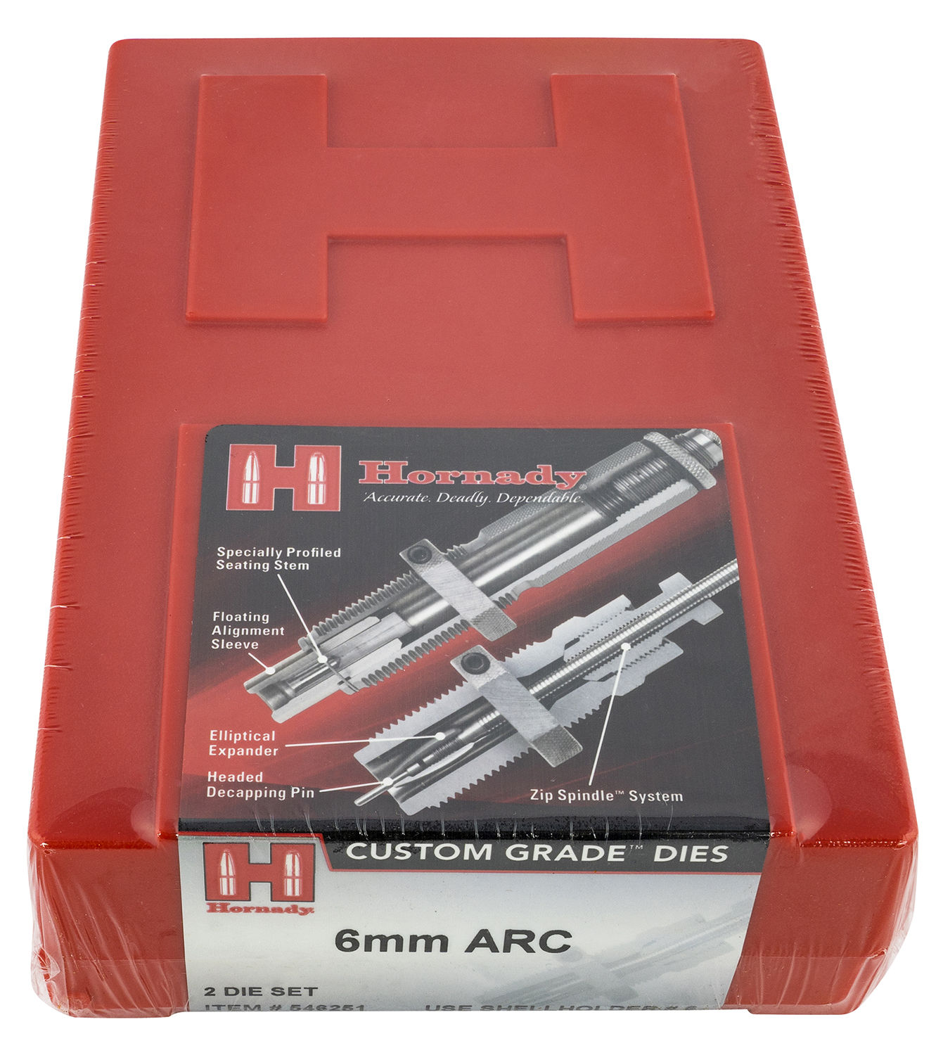Hornady Custom Grade Series III 2-Die Set 6mm ARC .243" - Hornady - 6MM ARC